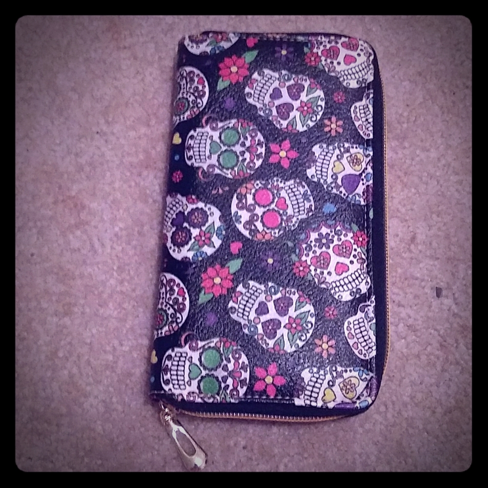 Sugar skull wallet